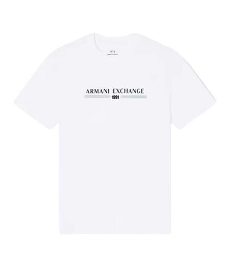 T-shirt Motif/style Linéaire Homme Blanc Cassé Armani Exchange