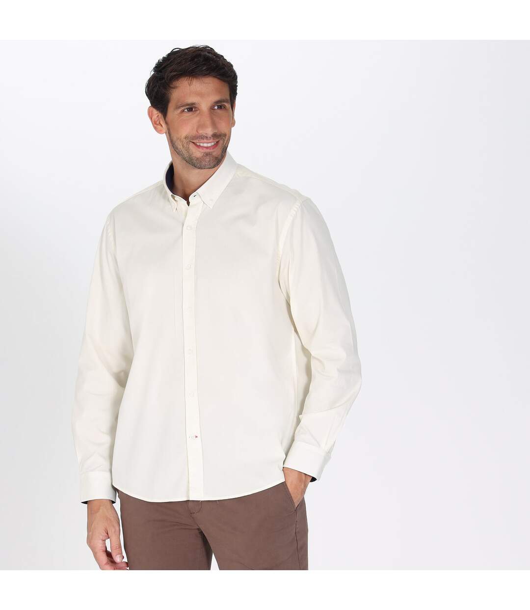 Chemise popeline manches longues en coton CROSBY