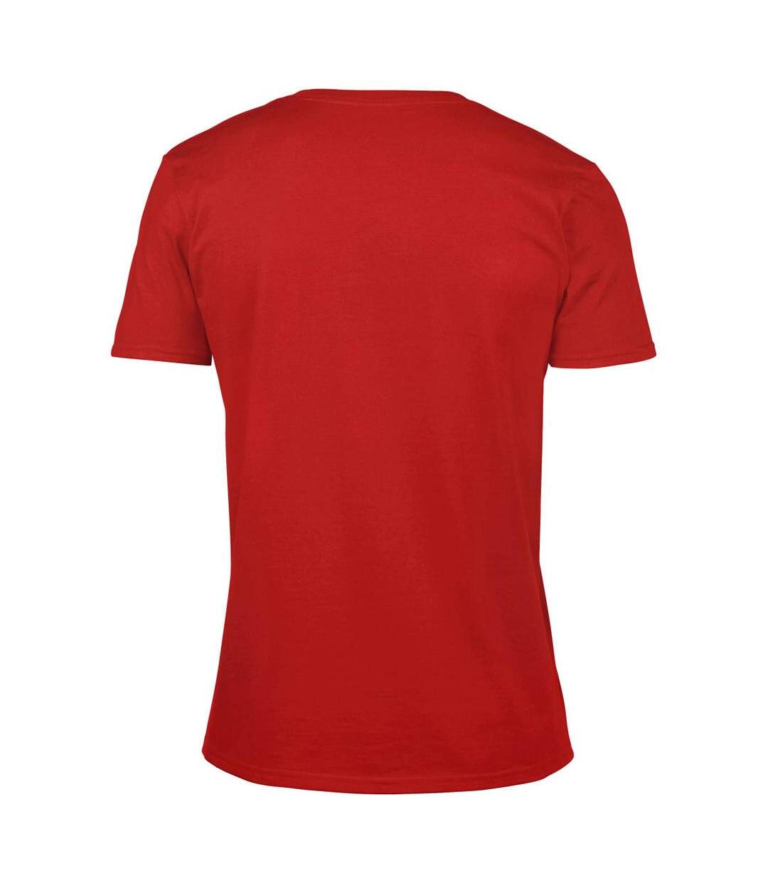 T-shirt À Manches Courtes Et Col En V Homme Rouge Gildan-3