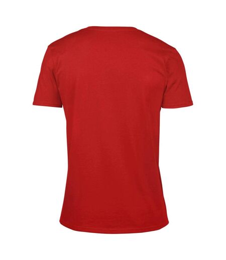 T-shirt À Manches Courtes Et Col En V Homme Rouge Gildan