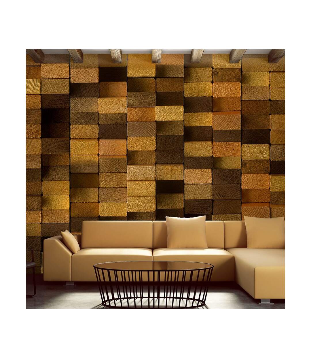 Papier Peint Wooden Wall 50x1000cm-1