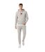 Mens Cotton Blend Pullover Hoodie Pastel Grey Hugo-1