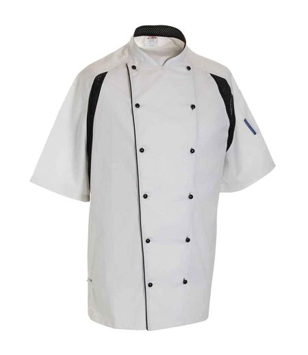 Unisex Adult Staycool Raglan Chef Jacket White Black Le Chef