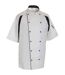 Unisex Adult Staycool Raglan Chef Jacket White Black Le Chef-2