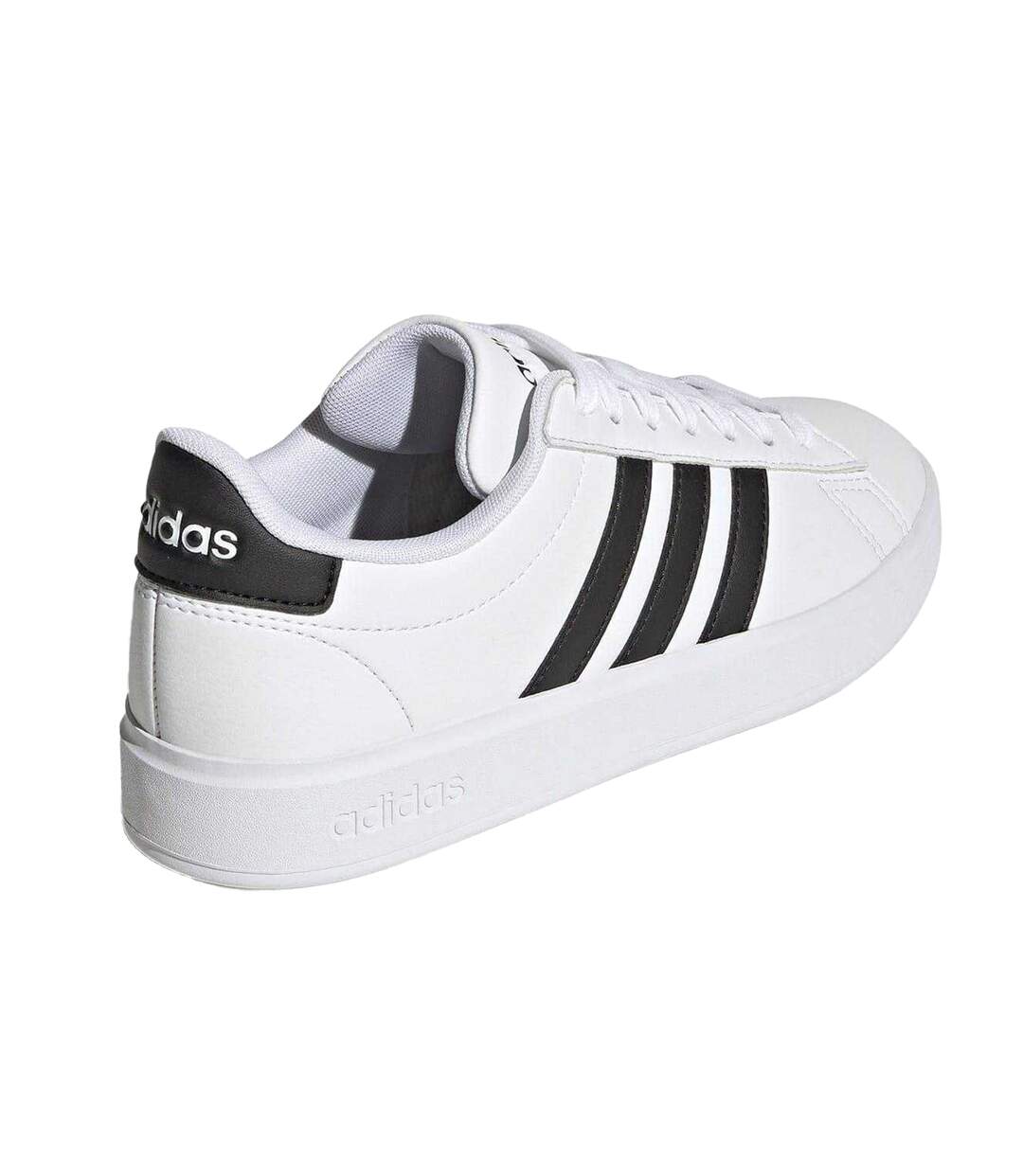 Baskets Grand Court Femme Blanc Noir Adidas-2