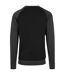 T-shirt Manches Raglan Homme Noir Charbon Chiné Build Your Brand-2