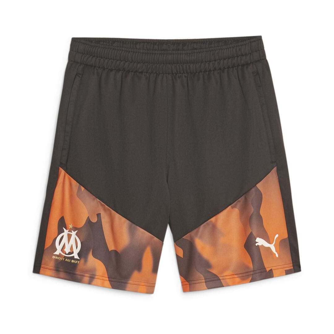 OM Short Training Noir/Orange Homme Puma 2023/2024 - L-1