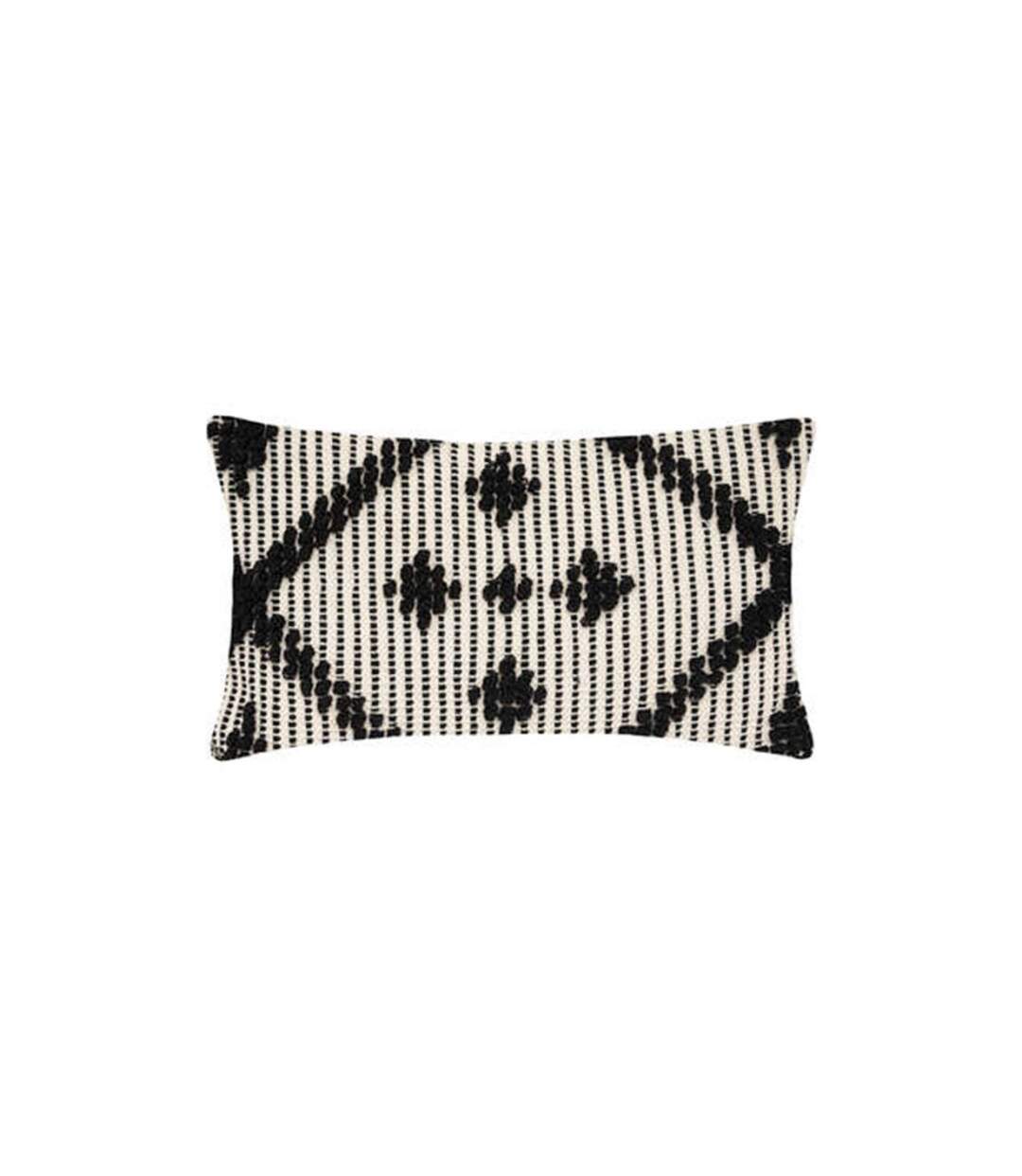 Coussin Déco Effet 3D Safari 38x58cm Noir & Blanc-1