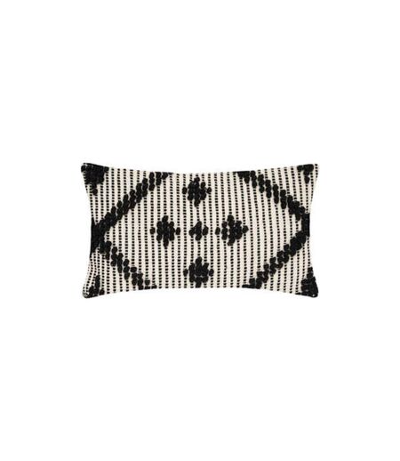 Coussin Déco Effet 3D Safari 38x58cm Noir & Blanc