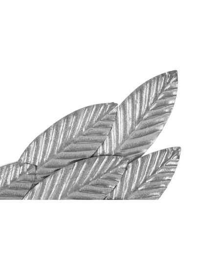 Lot de 2 Décorations Murales en Métal Beauty 100cm Argent