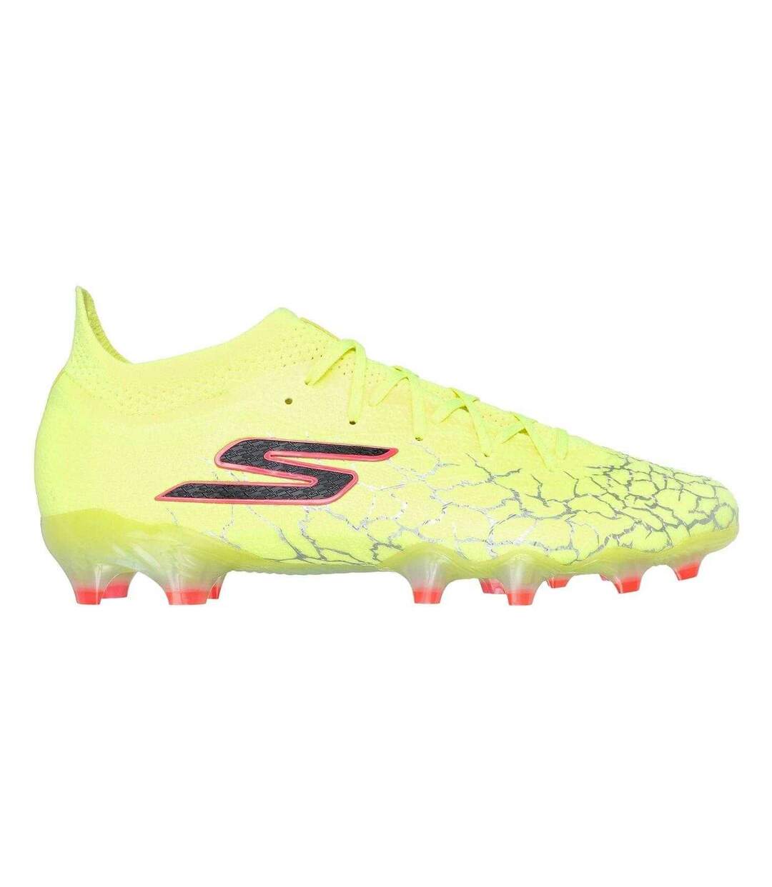 Chaussures De Foot Pour Terrain Ferme Motif/style Glace Fissurée Elite Homme Jaune Noir Skechers-2