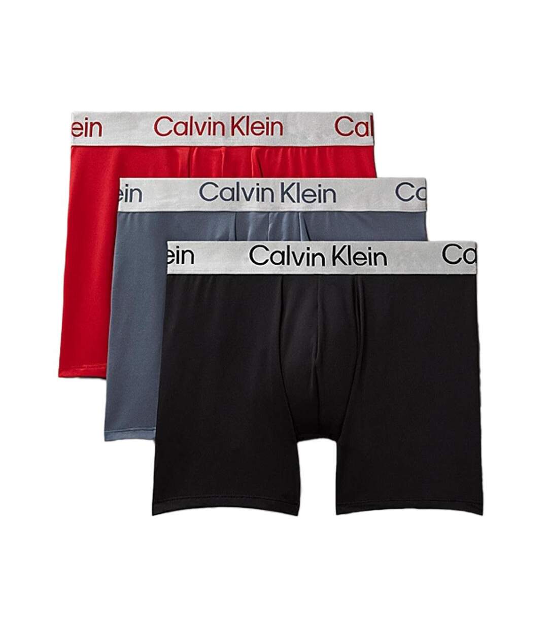 X3 boxers noir/rouge homme calvin klein jeans boxer brief-1