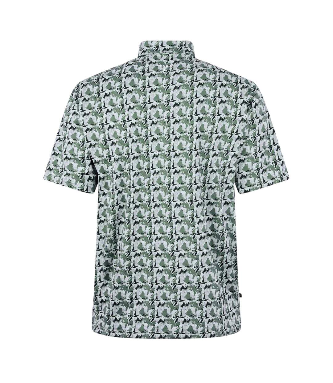 Polo Motif/style Géométrique Trawick Homme Gris Pâle Farah-3