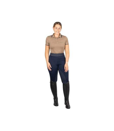 Womens/ladies Elevate Style Polo Shirt Fossil Navy Hy