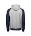 Tee Jays Mens Two Tone Raglan Hooded Sweatshirt (Heather Gray/Navy) - UTPC3428