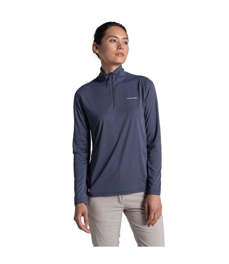 Haut Manches Longues À Col Montant Zippé Femme Anthracite Craghoppers