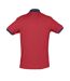 SOLS Prince Unisex Contrast Pique Short Sleeve Cotton Polo Shirt (Red/French Navy) - UTPC323
