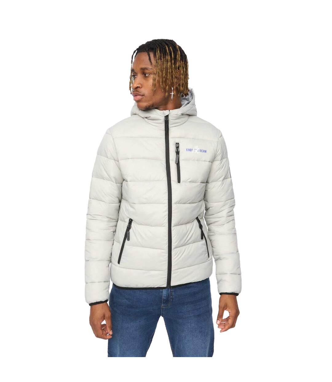 Mens Barcana Puffer Jacket Grey Kings Will Dream-2