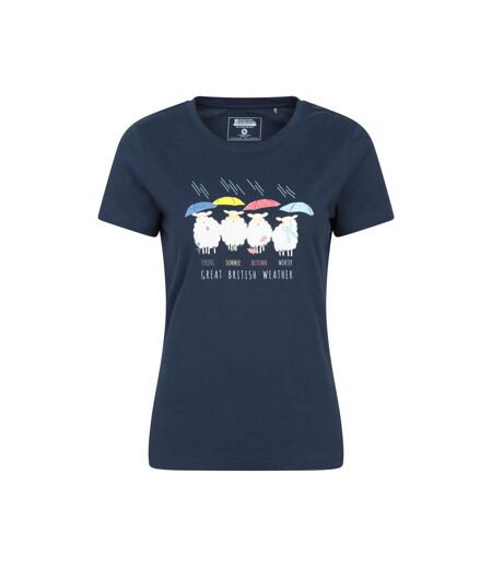 T-shirt great british weather femme bleu marine Mountain Warehouse