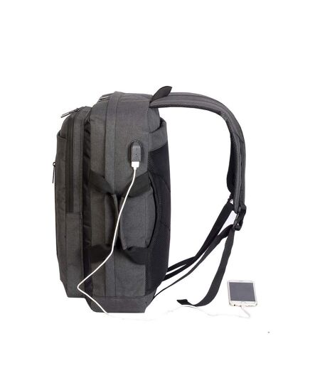 Sacoche hybride ordinateur portable - 5819 - gris - transformable en sac à dos