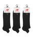 Pack Of 3  Unisex Adult Running Trainer Socks  Black New Balance-2