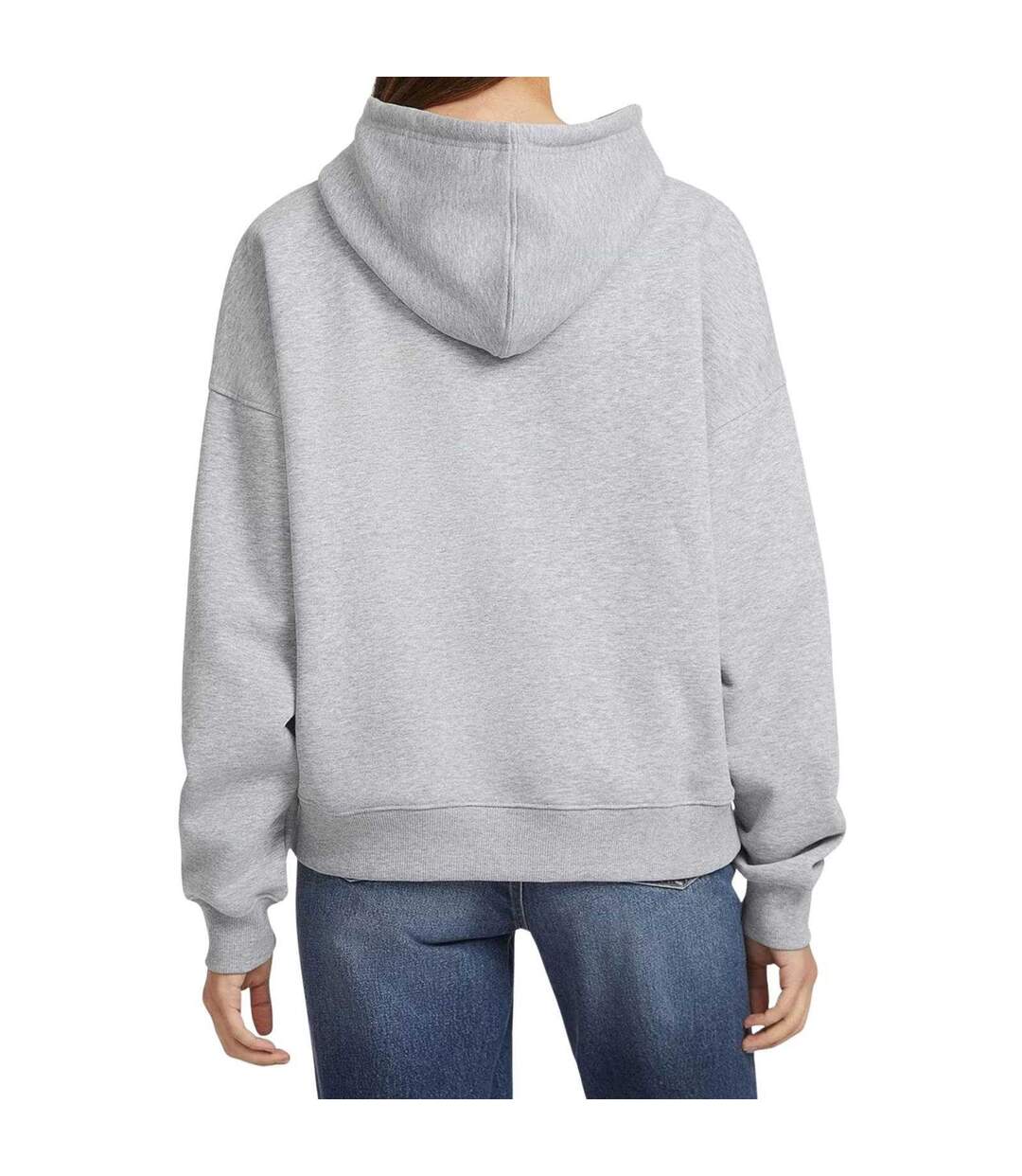 Sweat À Capuche Motif/style Logo Jeans Femme Gris Guess-3