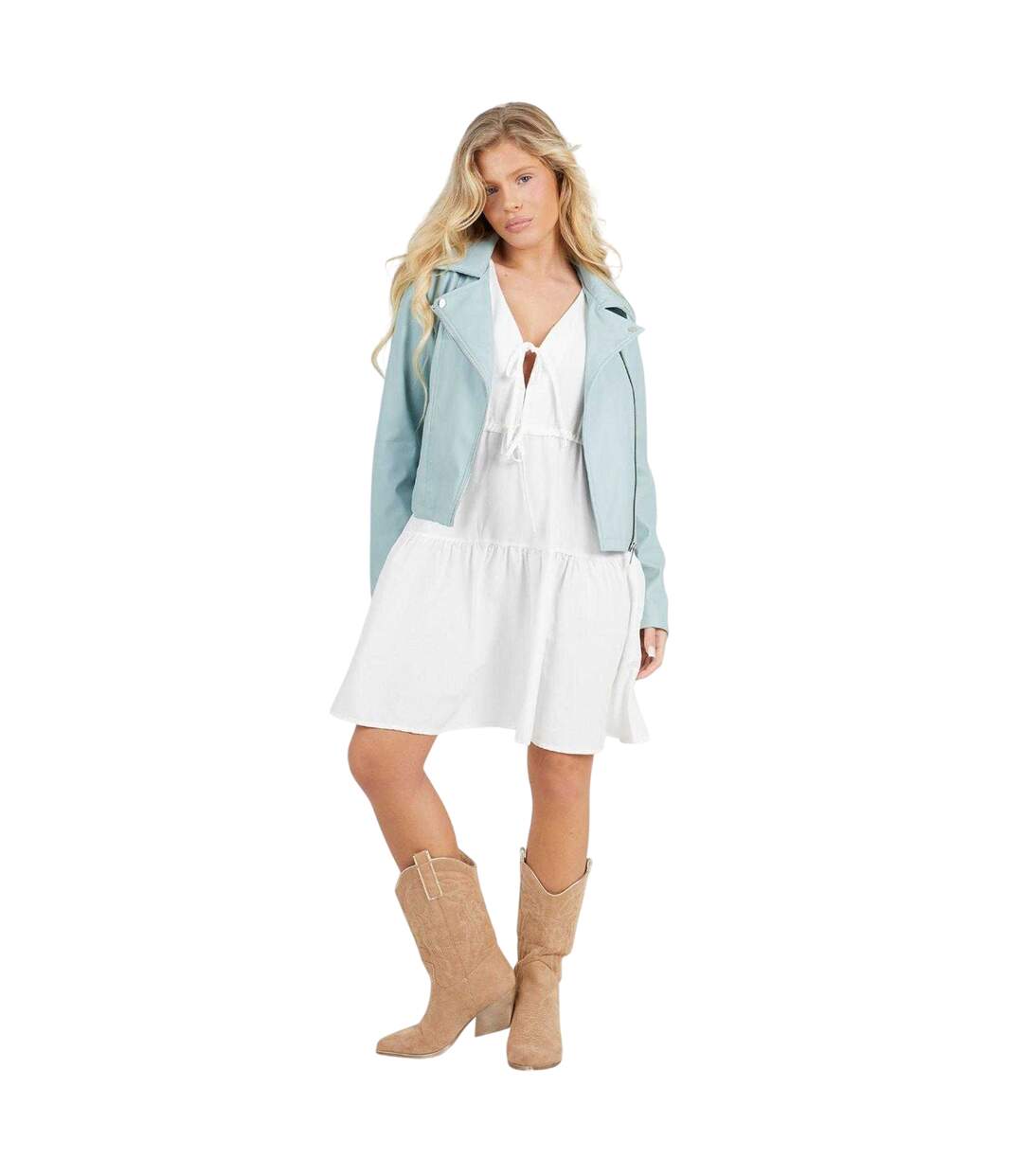 Veste Motard Femme Kaki Brave Soul-4