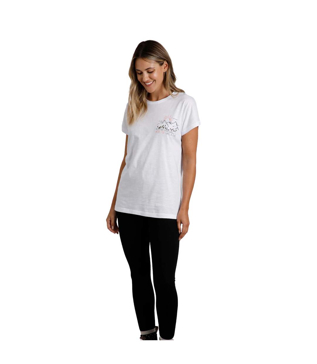 T-shirt Wander Femme Blanc Weird Fish-1
