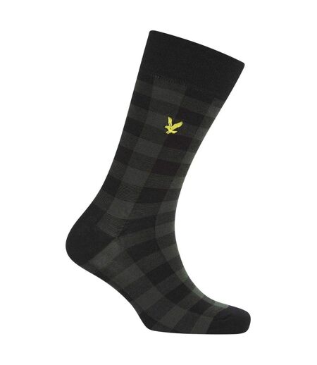 Mens Boxer Shorts Set Black Check Lyle & Scott
