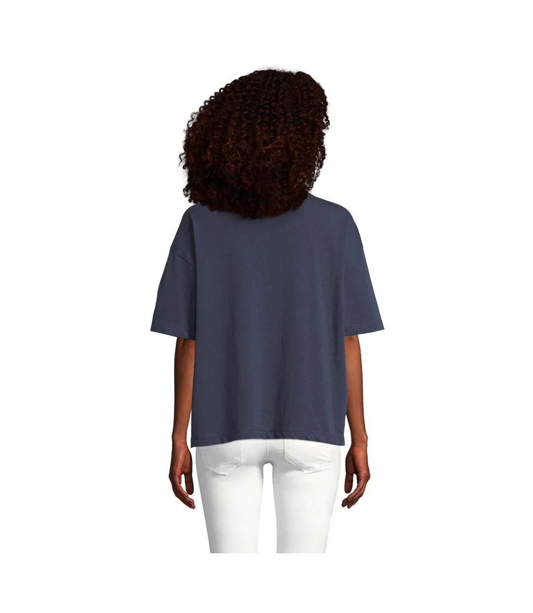 Womens/ladies Boxy Oversized T-shirt French Navy SOLS-2