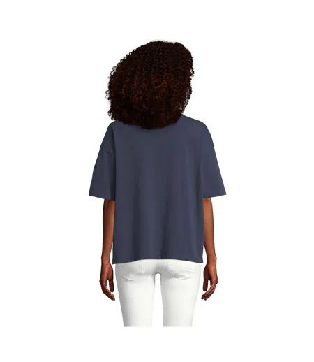 Womens/ladies Boxy Oversized T-shirt French Navy SOLS