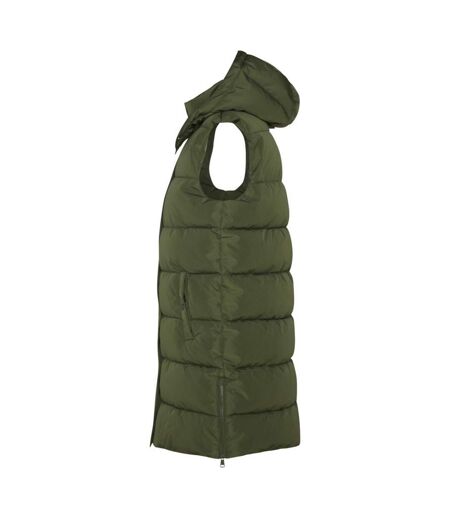 Womens/ladies reine insulated body warmer military green Roly