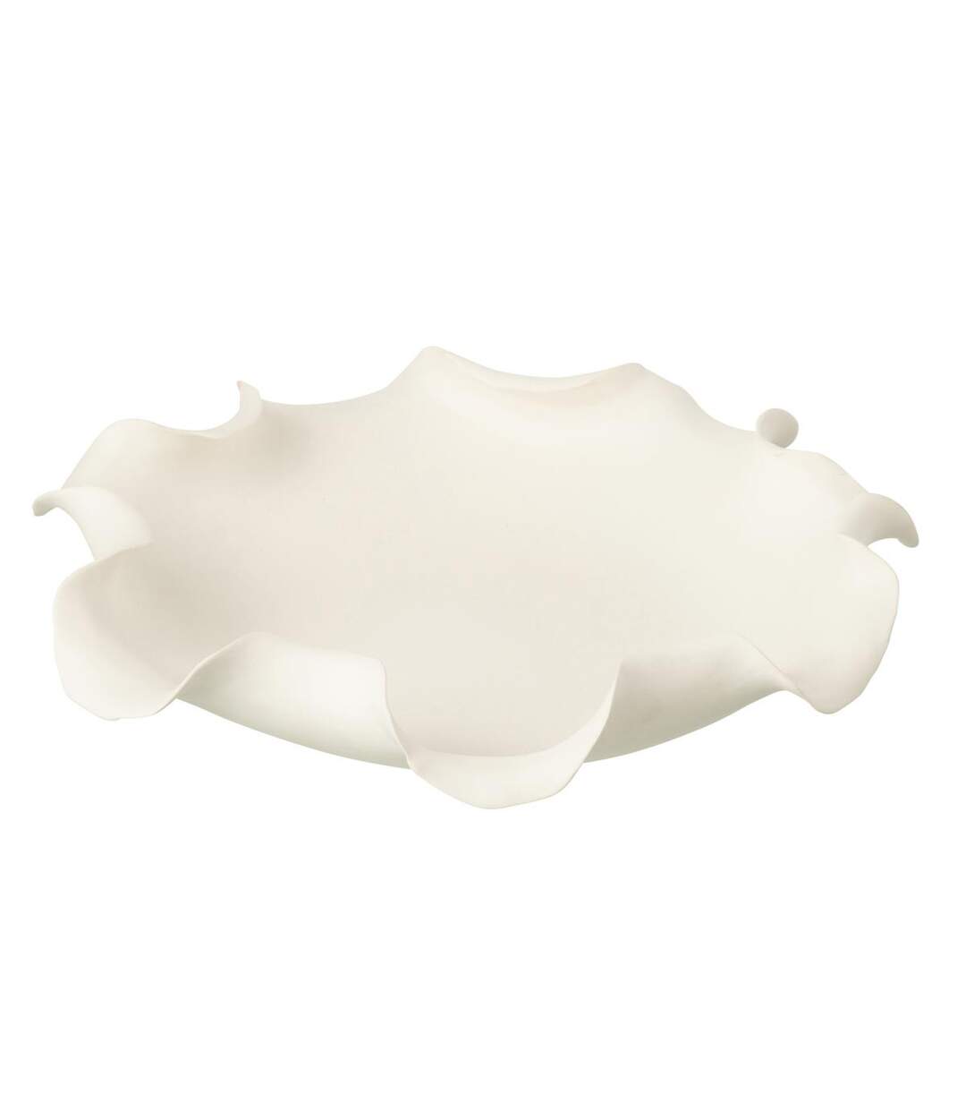 Coupelle Déco en Céramique Helix 37cm Blanc-1