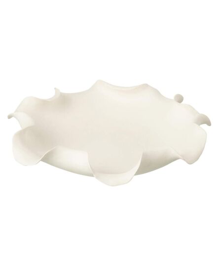 Coupelle Déco en Céramique Helix 37cm Blanc