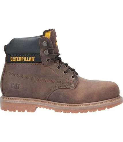 Caterpillar Mens Powerplant S3 Leather Safety Boots (Brown) - UTFS8021