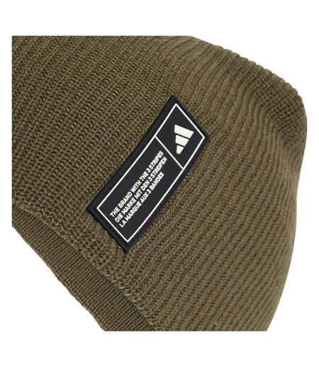 Mens Essential Label Beanie Green Adidas