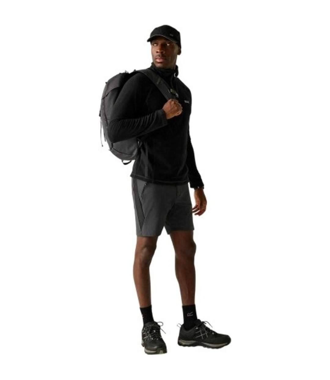 Mens Quarter Zip Fleece Top Black Regatta-1
