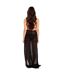 Womens/ladies Georgette Wrap Maxi Skirt Black Influence-2