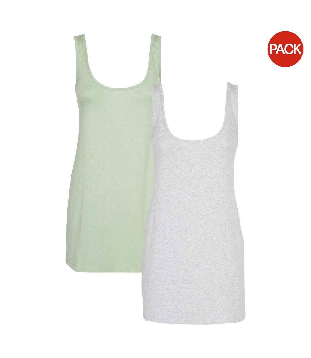 Débardeurs Femme Gris Chiné Vert Sauge Keanu-1