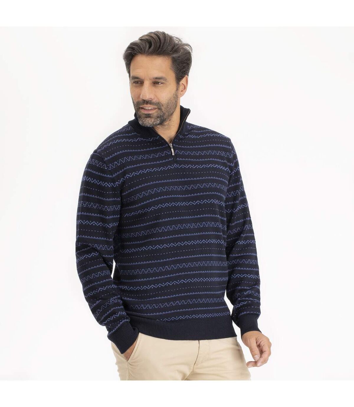 Pull manches longues col camionneur laine merinos LUGANO
