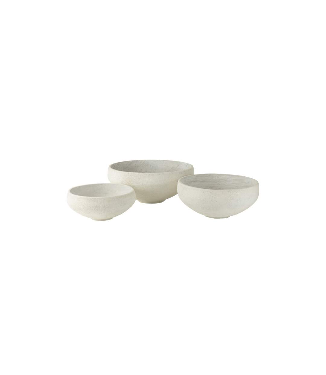 Lot de 3 Cache-Pots en Argile Abel 69cm Blanc-1