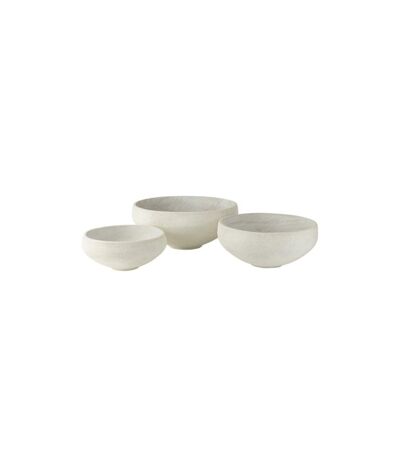 Lot de 3 Cache-Pots en Argile Abel 69cm Blanc