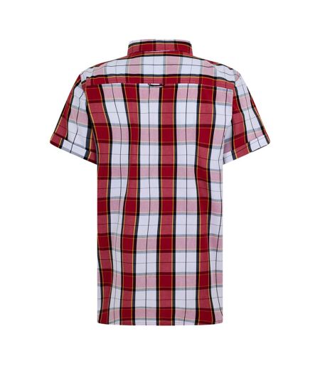 Chemise Manches Courtes Motif/style À Carreaux Homme Blanc Rouge Bench
