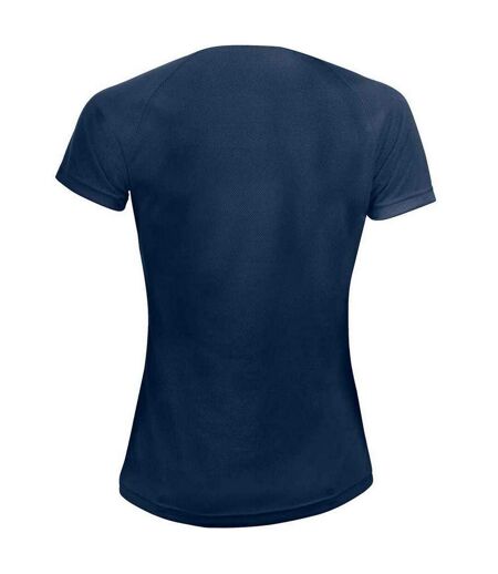 T-shirt Sporty Femme Bleu Marine Français SOLS