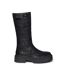 Womens/ladies Gelina Leather Knee-high Boots Black Steve Madden-1