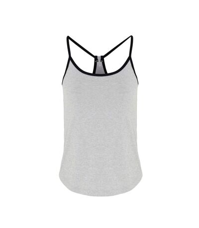 TriDri Womens/Ladies Yoga Vest (Black/Black Melange) - UTRW6535