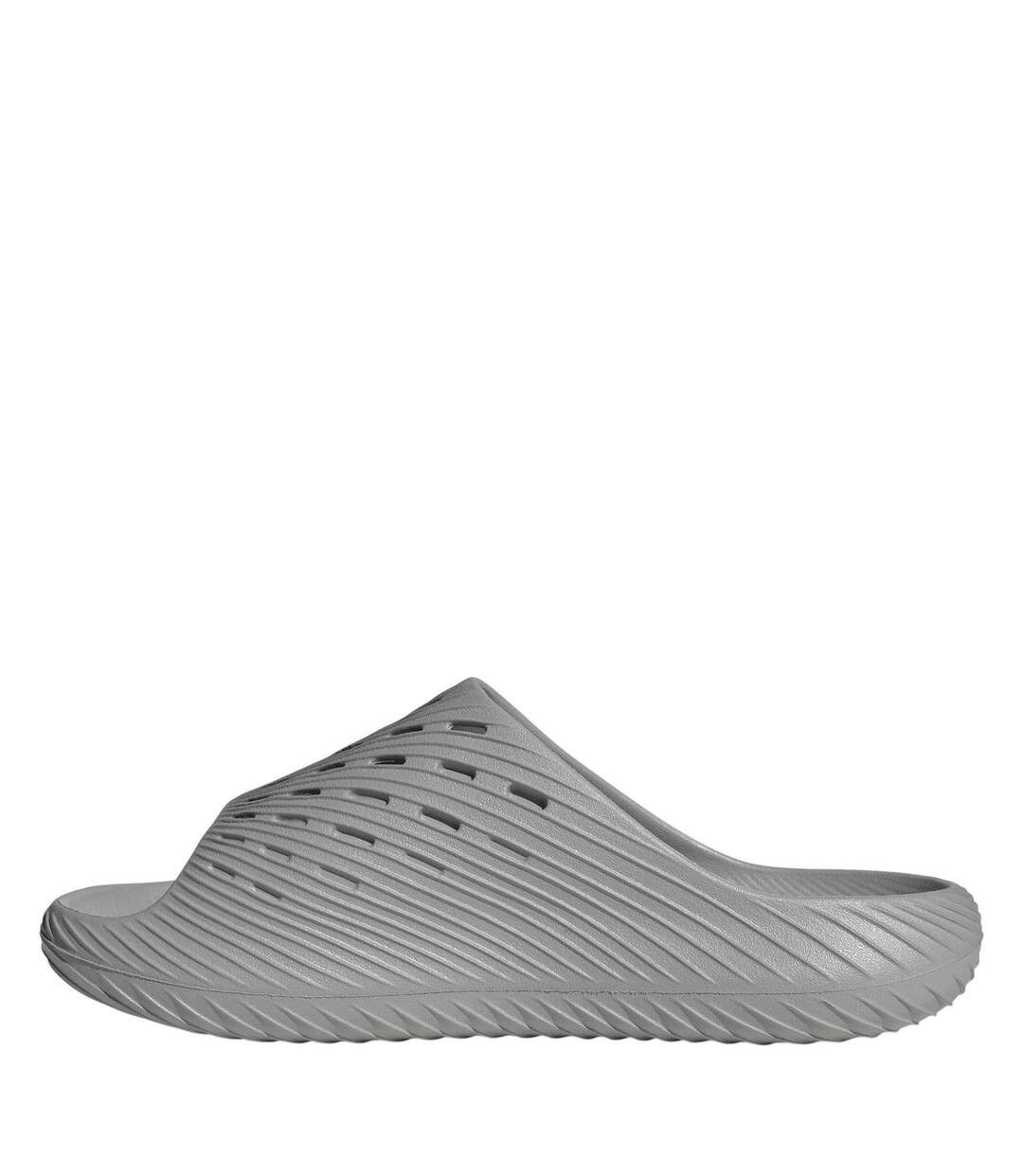 Mens Adilette Shower Rubber Sliders Grey Adidas-2