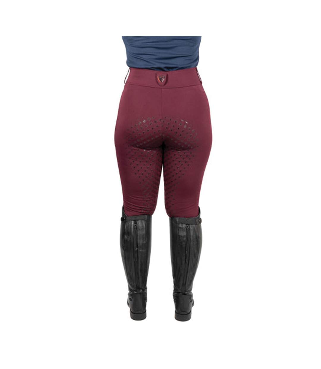 Womens/ladies Torrellas Horse Riding Tights Wine HYCONIC-2
