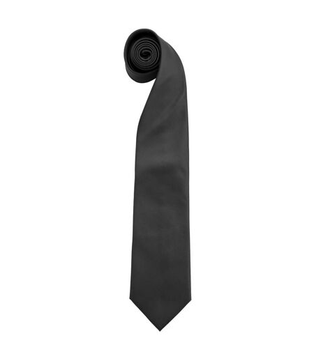 Premier - Cravate unie - Homme (Noir) (Taille unique) - UTRW1156