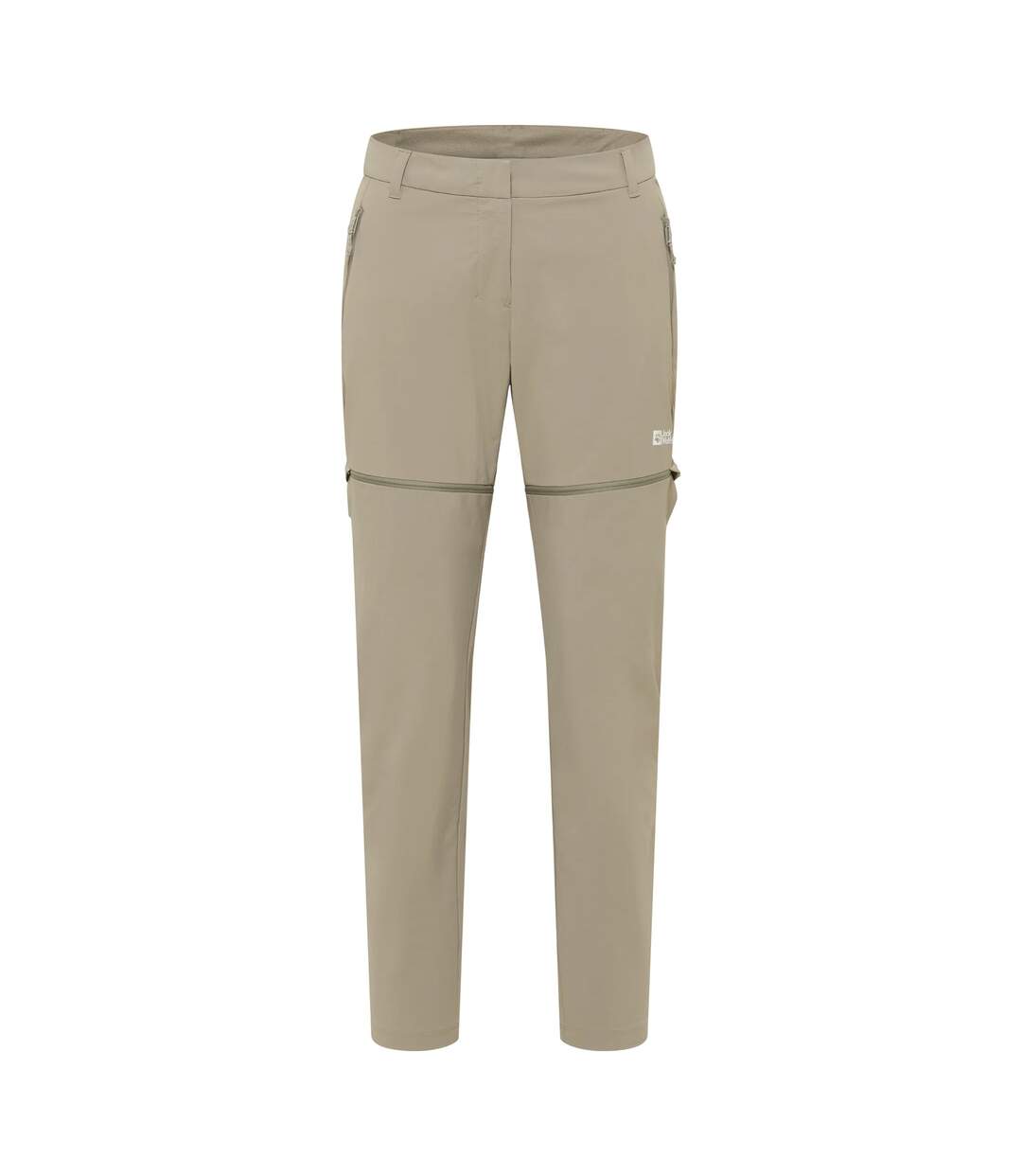 Pantalon De Randonnée Hikeout Femme Beige Gris Jack Wolfskin-1
